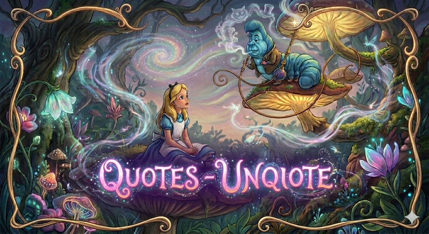 Alice e il Brucaliffo nel bosco di Wonderland, Quotes-Unquote
